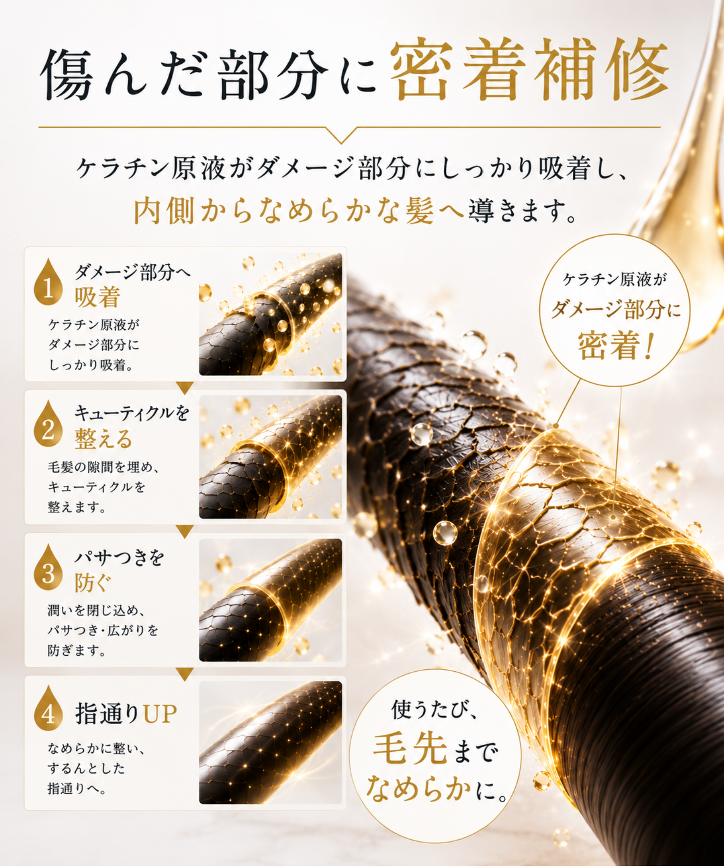 【DRH+】KERATIN+ONE ヘアエッセンス /単品 100mL (ケラチン配合 ダメージ補修)