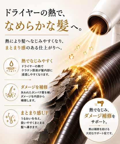 【DRH+】KERATIN+ONE ヘアエッセンス /単品 100mL (ケラチン配合 ダメージ補修)