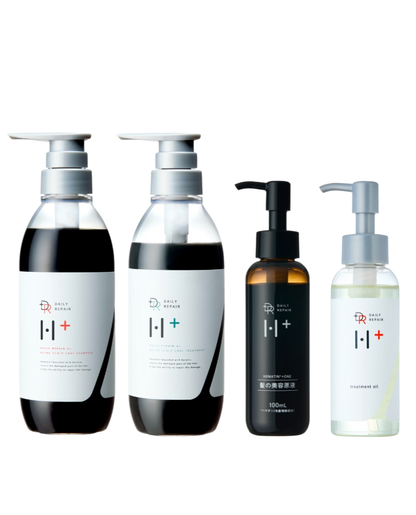 【DRH+】エイジングスカルプケア 集中ヘアケア4点SET (シャンプー/トリートメント/美容原液/アウトバストリートメント)