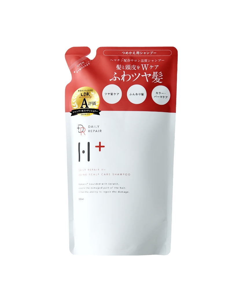 【DRH+】エイジングスカルプケア シャンプー詰替え /単品 350ml(ヘマチン配合)
