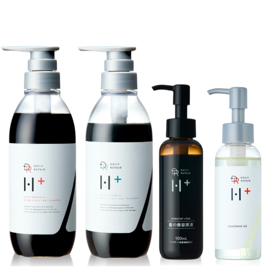 【DRH+】エイジングスカルプケア 集中ヘアケア4点SET (シャンプー/トリートメント/美容原液/アウトバストリートメント)