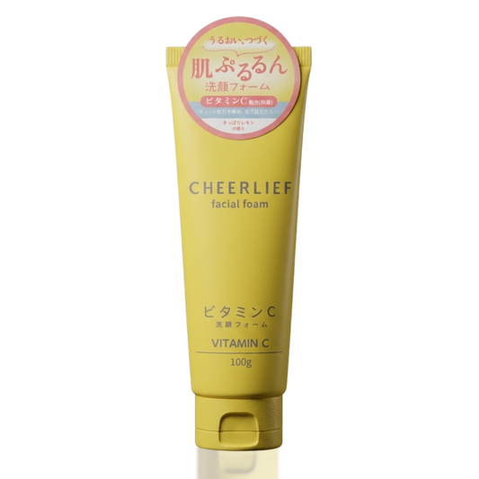 CHEERLIEF 洗顔フォーム（ビタミンC）100g｜うるおいキメ肌 レモンの香り