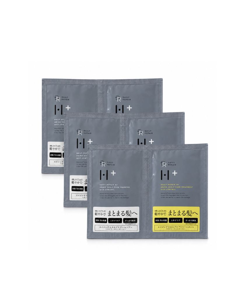 【お試し3回分】DRH+ エイジングスカルプケア シャンプー＆トリートメント ＜オイリーコントロール＞（10ml／10g×各3）